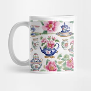 Porcelain and chinoiserie peonies Mug